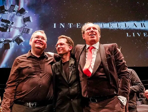 Roger with Hans Zimmer at 'Interstellar Live'.